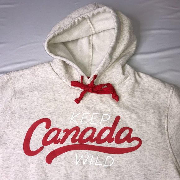 Hudson's Bay Co Sweatshirt Short Sleeve "KEEP CANADA WILD" Text on Front Small - Picture 3 of 14